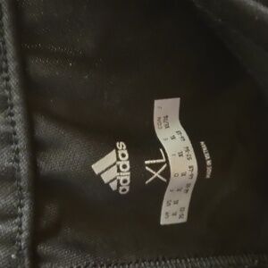 Adidas women's black pants with beautiful pinkish design. Size XL
